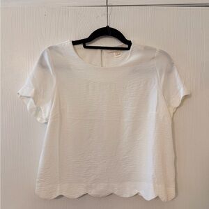 Monteau White Short Sleeve Top